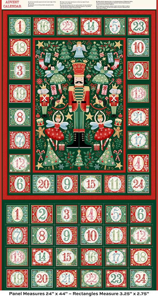 Andover - Makower UK - Nutcracker - Advent Green 228-G