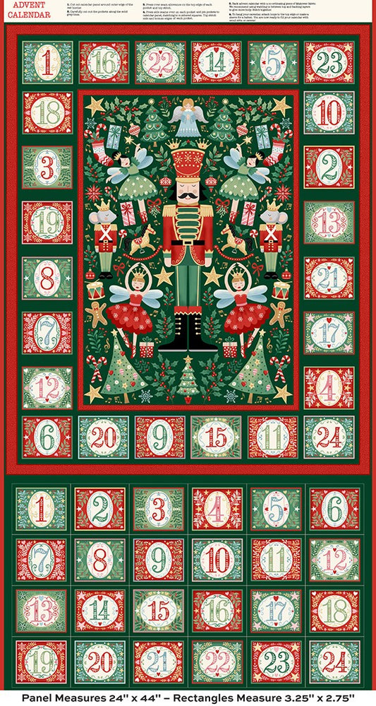 Andover - Makower UK - Nutcracker - Advent Green 228-G