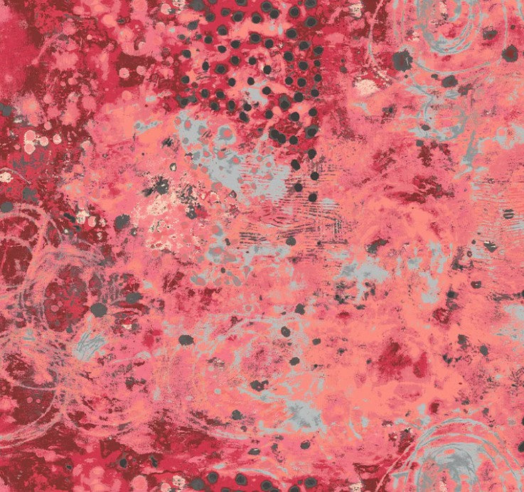 Spotted Graffiti Coral Garden Marcia Derse Windham quilting fabric