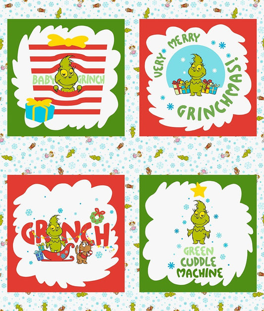 Robert Kaufman Little Grinch licensed Dr. Seuss Christmas cotton in Multi, SKU ADED-23872-205