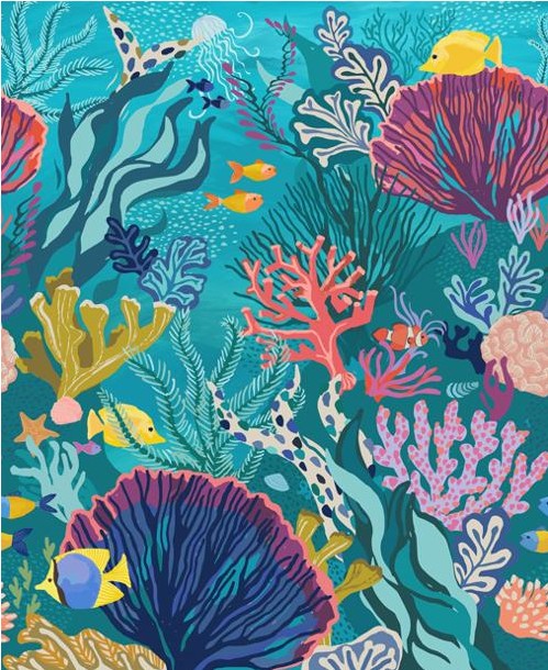 Moda Reef The Reef panel 27349-11 Kate Spain fabric