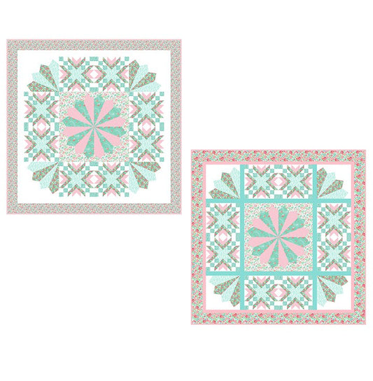 Northcott Quilting In Bloom Floating Dresden quilt pattern cover by Lorelai Kuecker