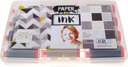 Aurifil Paper Ink Thread Collection 12 Large Spools 50wt