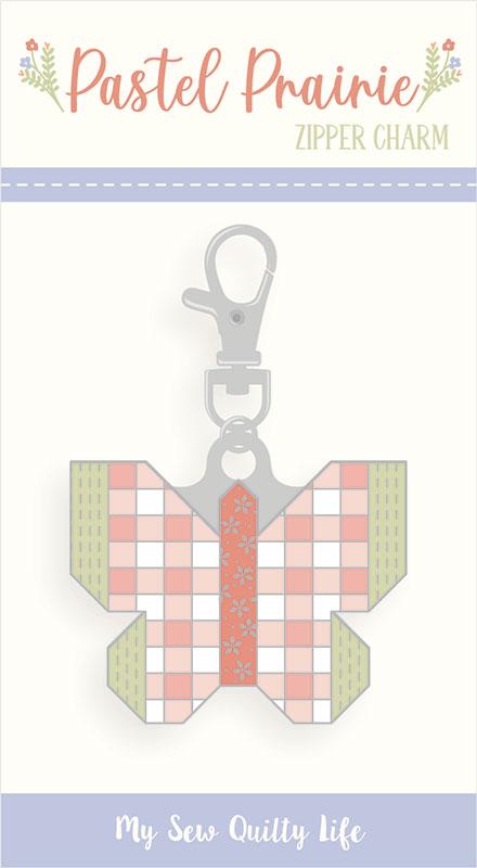 Pastel Prairie Zipper Pull - Butterfly