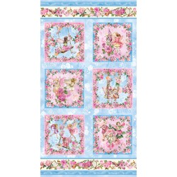 Fairy Garden Scenic 24 inch repeat novelty fabric