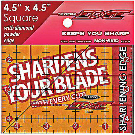 The Cutting Edge Clear Sharpening Edge Ruler 4-1/2in Square