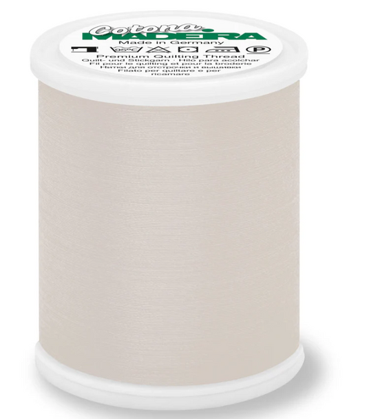 Spool of Madeira Cotona 50wt 100% cotton thread in Silver Grey, color 687