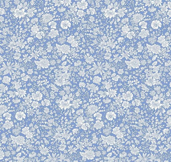 Liberty Emily Belle Marine Blue Tana Lawn cotton fabric