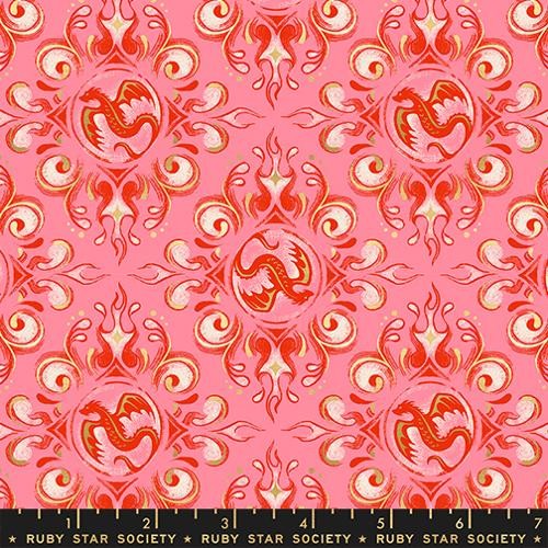 Moda - Ruby Star - Sarah Watts - Fireglow Metallic Dark Ruby RS2136 12M