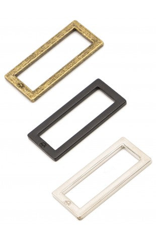 Rectangle Rings 1.5 inch Set of Two Antique Brass bag hardware
