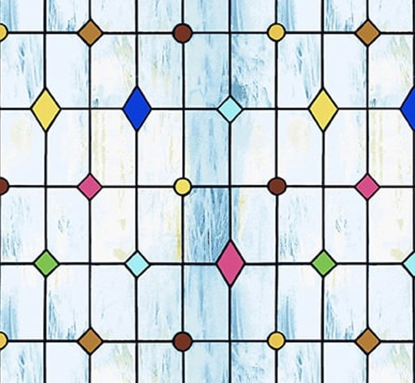 Henry Glass Faith in Full Color 2180-17 Light Blue Multi quilting cotton
