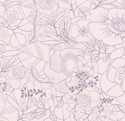 Michael Miller Floral Sketch DDC12503-LAVE-D lavender