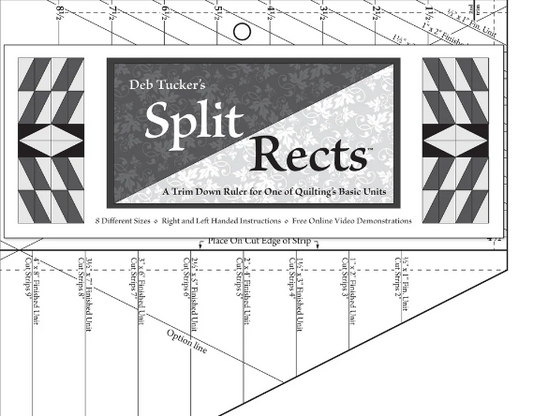 Studio 180 Design Split Rects precision quilting ruler by Deb Tucker