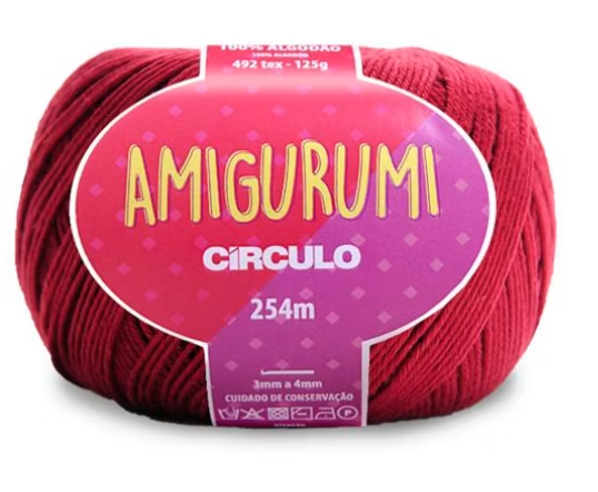 Circulo - Amigurumi - 100% Cotton Yarn - Marsala 7136