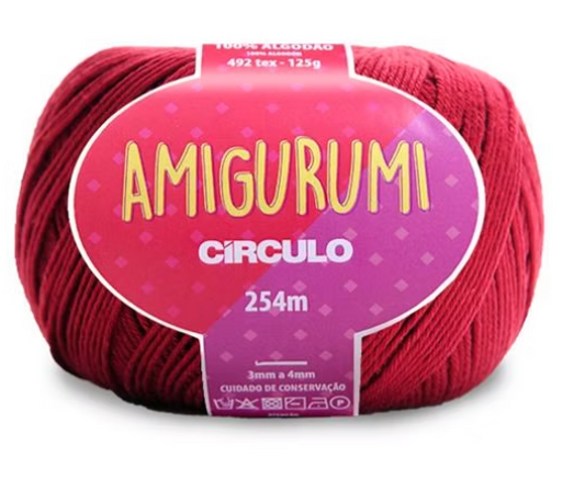 Ball of Circulo Amigurumi 100% cotton yarn in Marsala