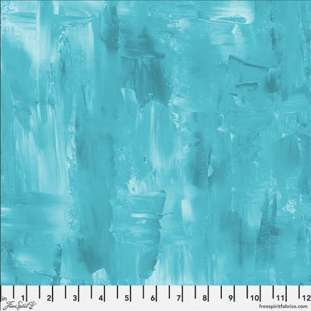 Free Spirit - Brushstrokes - Aqua - Sue Penn