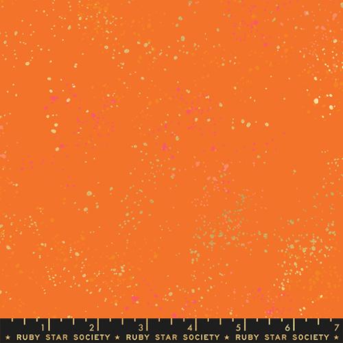Ruby Star Speckled Metallic Burnt Orange quilting fabric