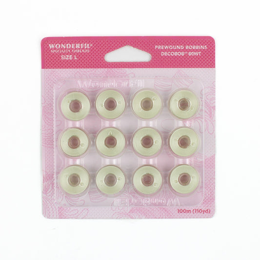 WonderFil Decobob prewound bobbin antique white DB112 80wt Size L