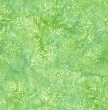 Island Batik Everlasting Sprigs green pistachio batik fabric