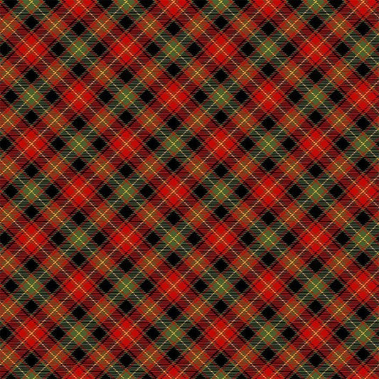 Timeless Treasures Bias Tartan Plaid Metallic holiday quilting cotton
