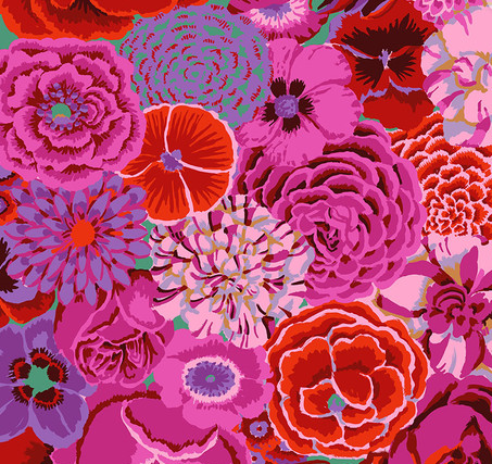 Tula Pink Bekah Magenta 108 inch wide quilt backing fabric