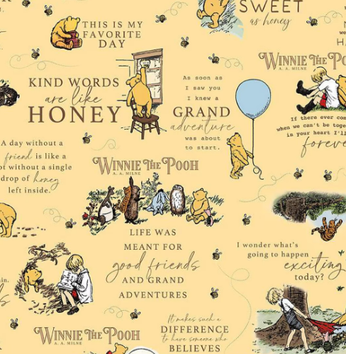 Riley Blake Winnie the Pooh Main Sunshine quilting cotton fabric
