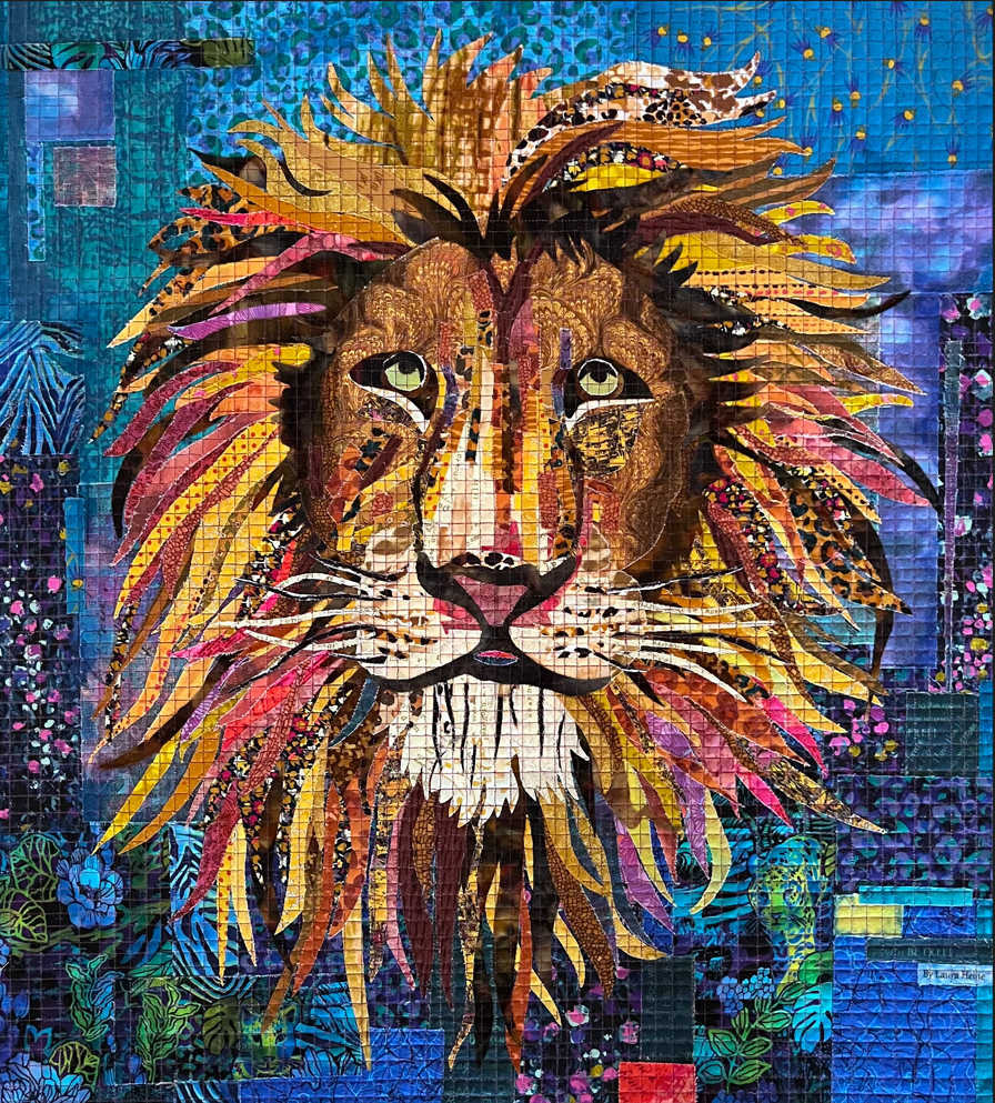 Be Brave Collage Quilt Pattern by Laura Heine lion design