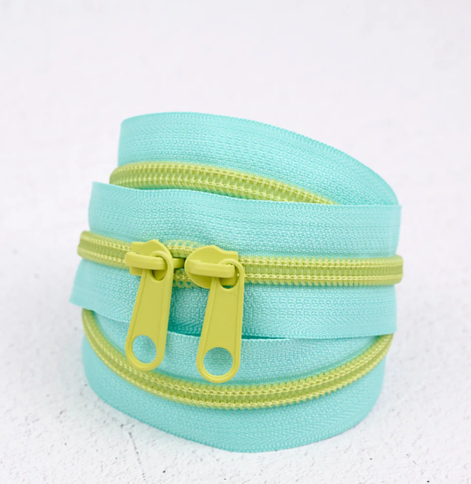 Renaissance Lime Splash 30in handbag zipper