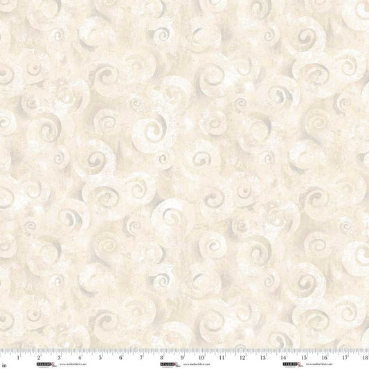 Studio E Spiral Storm 118 inch wide backing Parchment cream 8780-41