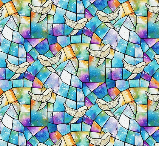 Henry Glass - 2179-73 Turquoise/Multi || Faith in Full Color