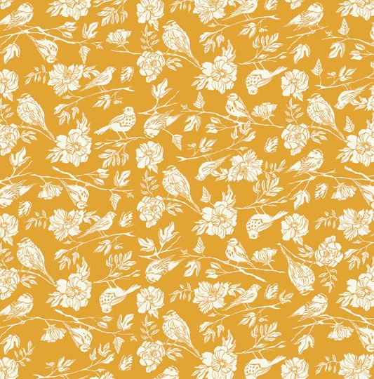 Windham Lush Life Birdsong Golden 54715-9 quilting cotton