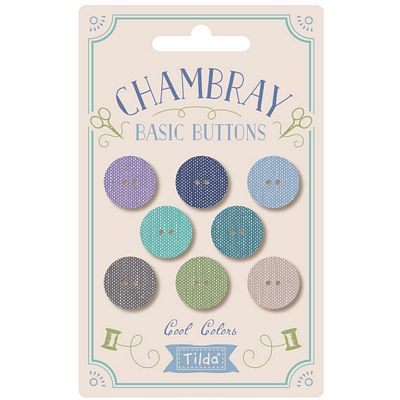 Chambray Basic Buttons - Cool Colors