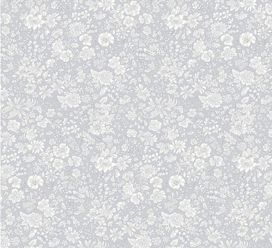 Liberty Emily Belle Shadow gray floral quilting fabric