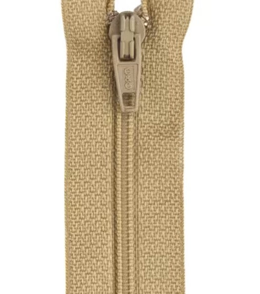 Coats Clark polyester 7 inch camel sewing zipper notion