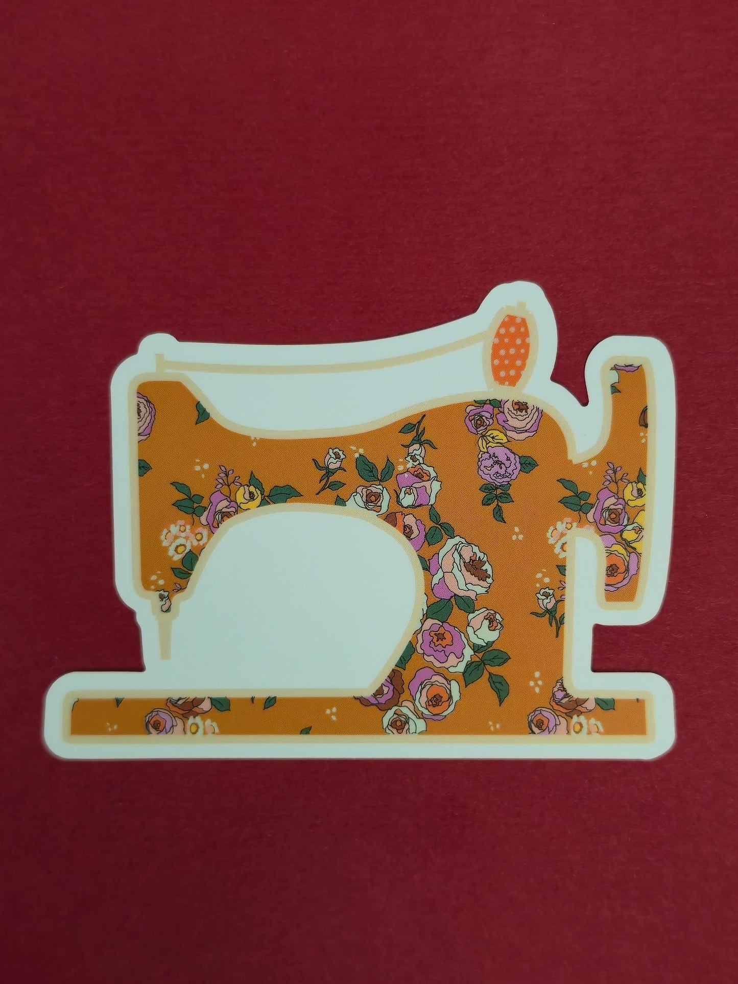 Minki Kim - Yellow Sewing Machine Sticker