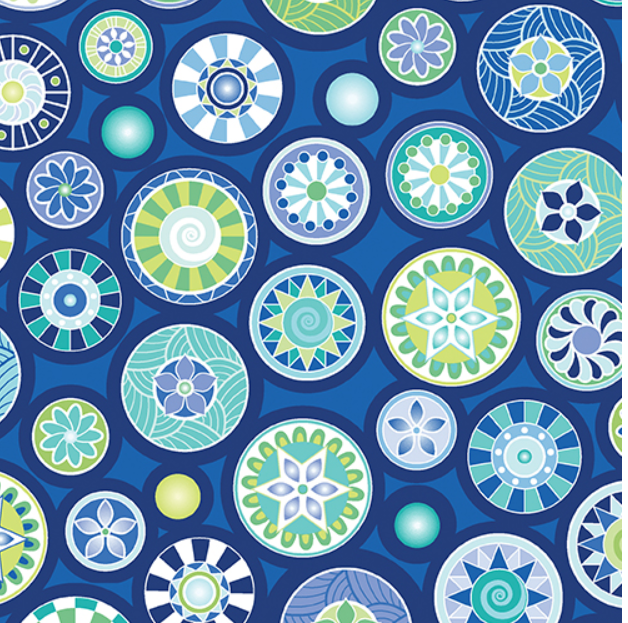 Benartex Pebbles Royal blue quilting fabric