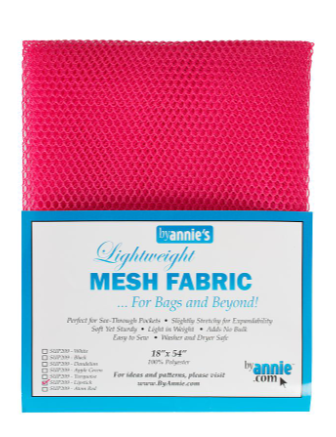 ByAnnie lightweight mesh in lipstick half-yard package for bag making