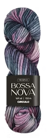 Skein of Circulo Bossa Nova superwash merino wool yarn in Thistle