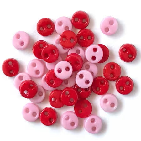 BUTTONS GALORE  (APPROX 150 PCS) SWEETHEART MIX