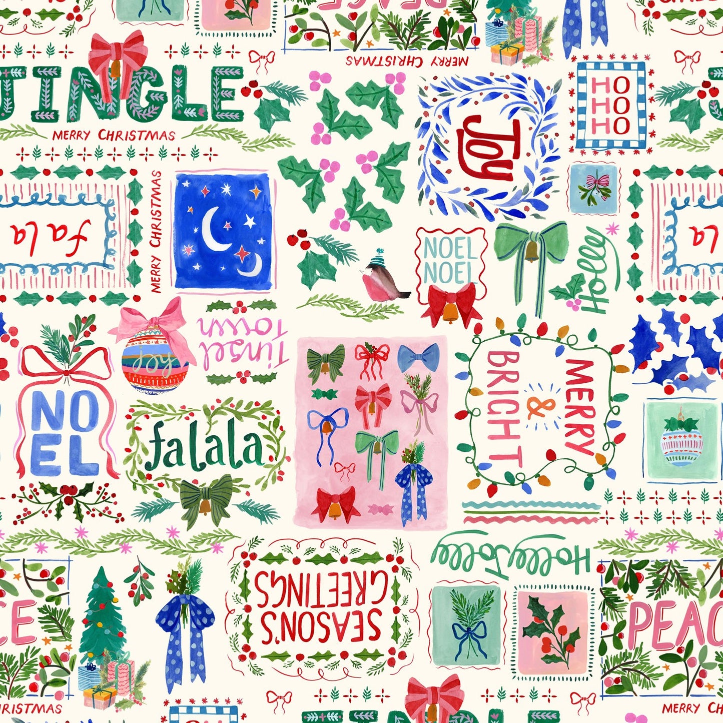 Lewis and Irene - Merry Happy Christmas - Bluebellgray - Merry Happy Christmas - Winter White - BG091