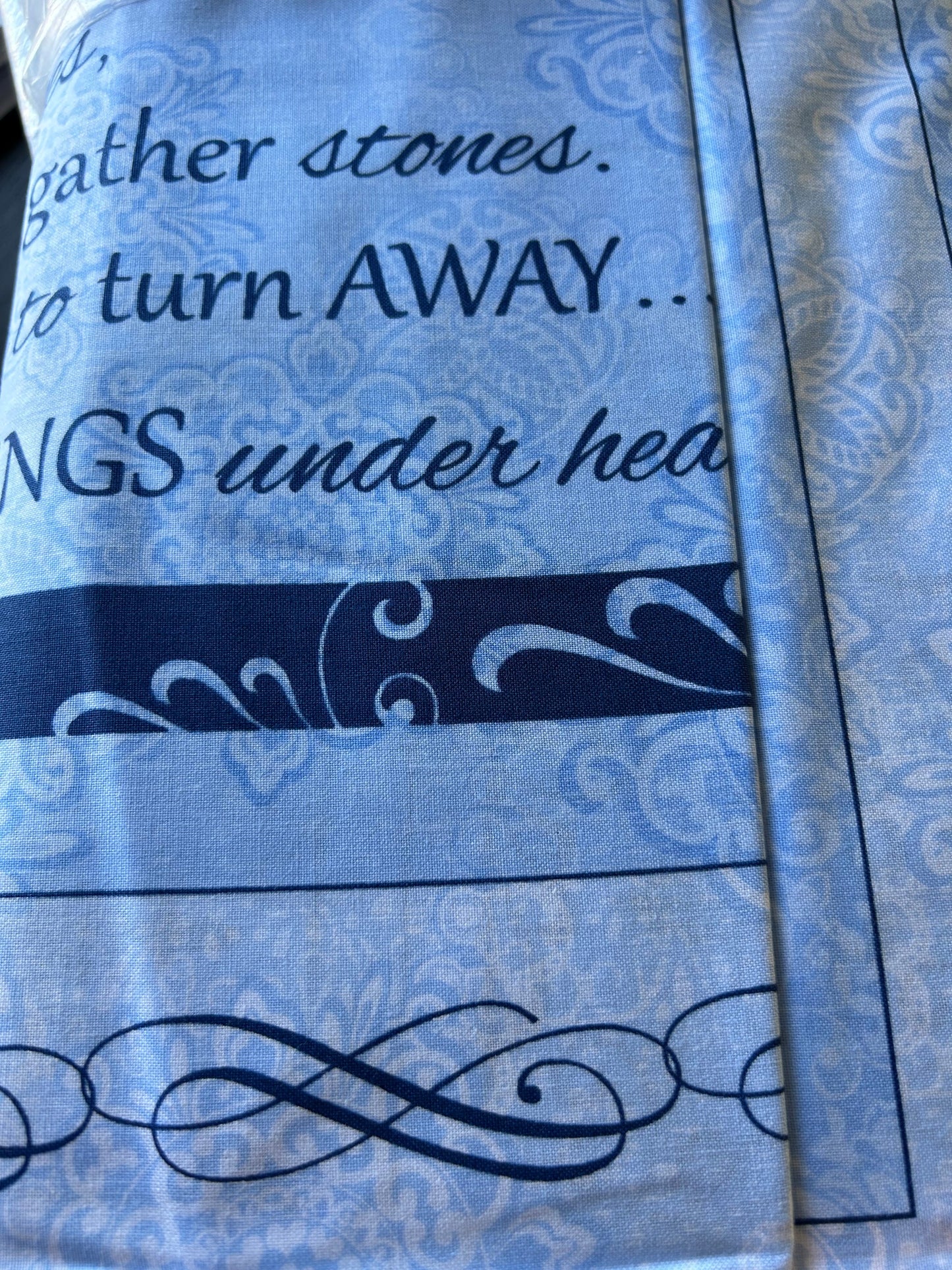 2316 Blue quilting cotton patterned blue print
