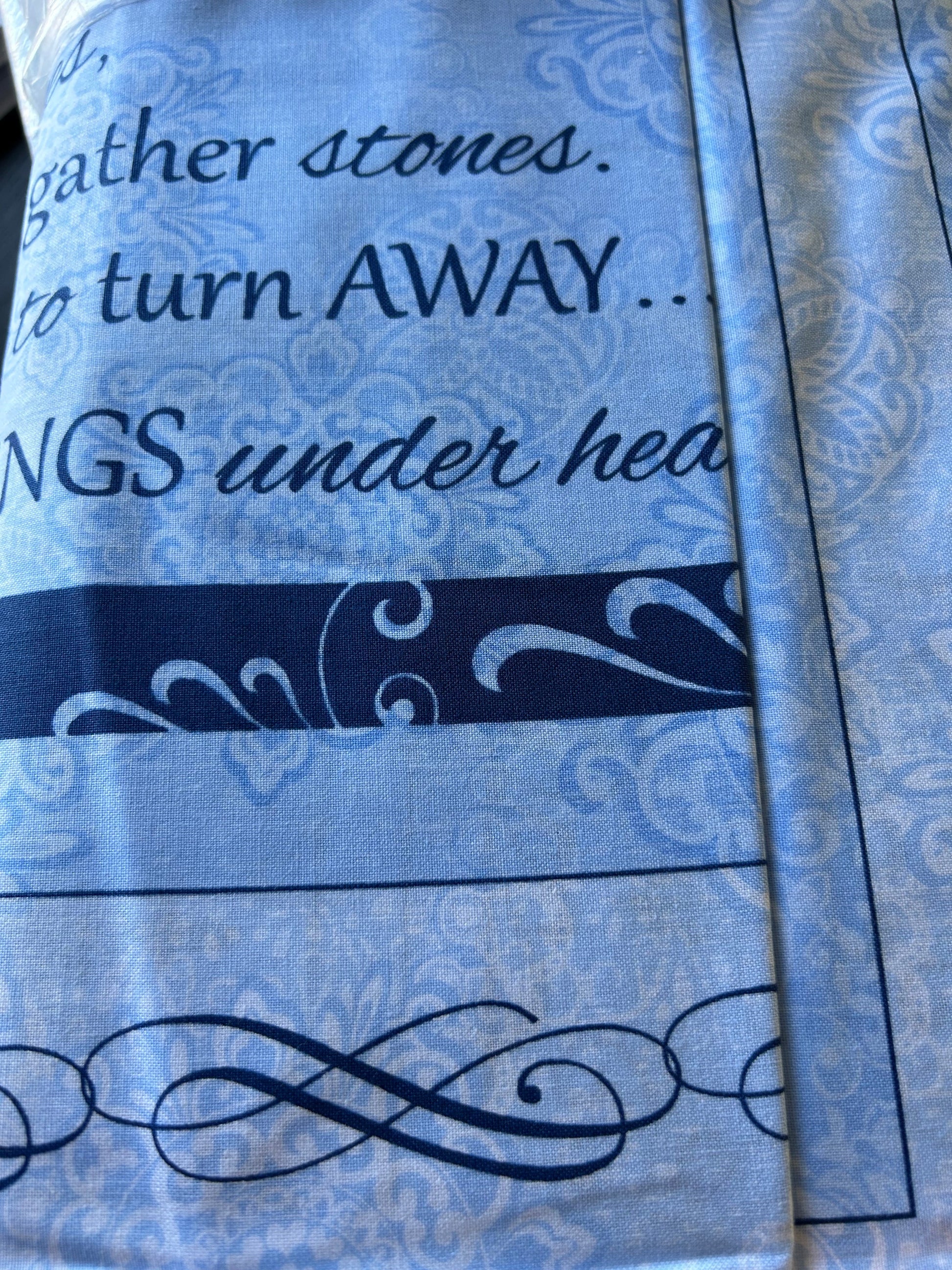 2316 Blue quilting cotton patterned blue print
