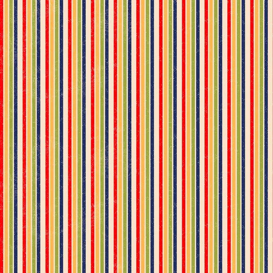Northcott Camping Therapy multi rustic stripe cotton