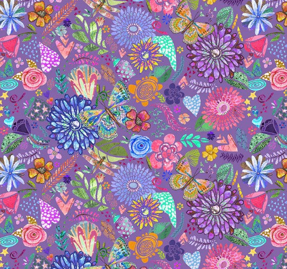 Windham Shine On 54842D-6 Purple quilting fabric