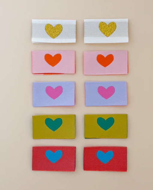 Minki Kim - Heart Zipper Tab Woven Labels