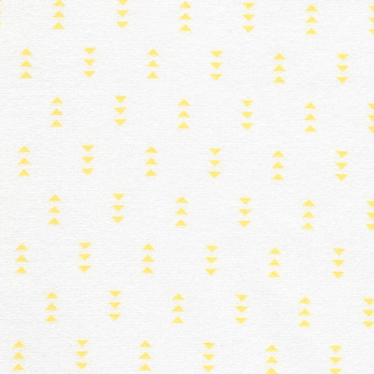 Robert Kaufman Cozy Cotton Triangles Daffodil cotton fabric