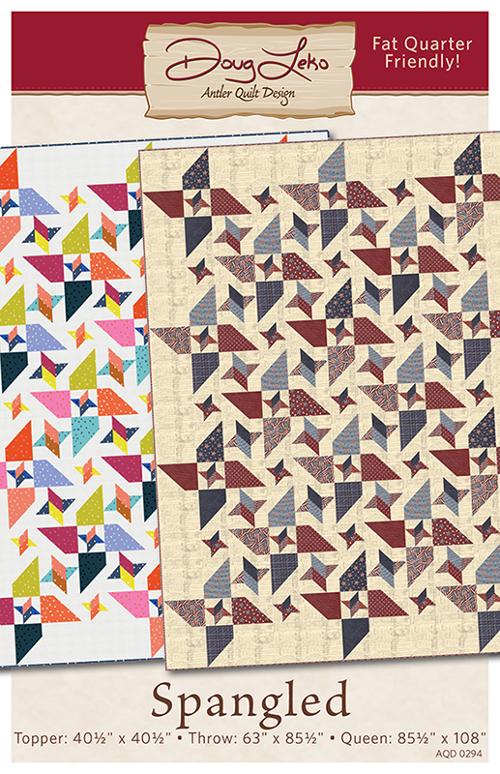 Antler Quilt Design Spangled patriotic star quilt pattern Moda