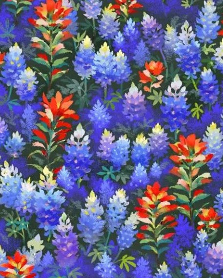 Oasis Round Up Bluebonnets 59-7891 quilting fabric