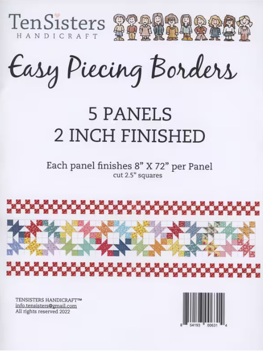 Ten Sisters EasyPiecing border panels 5-pack 2-inch finished