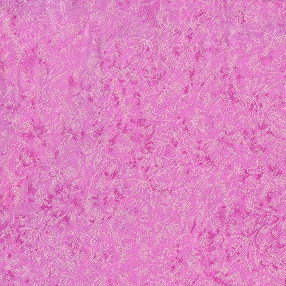 Michael Miller Fairy Frost Carnation metallic cotton fabric